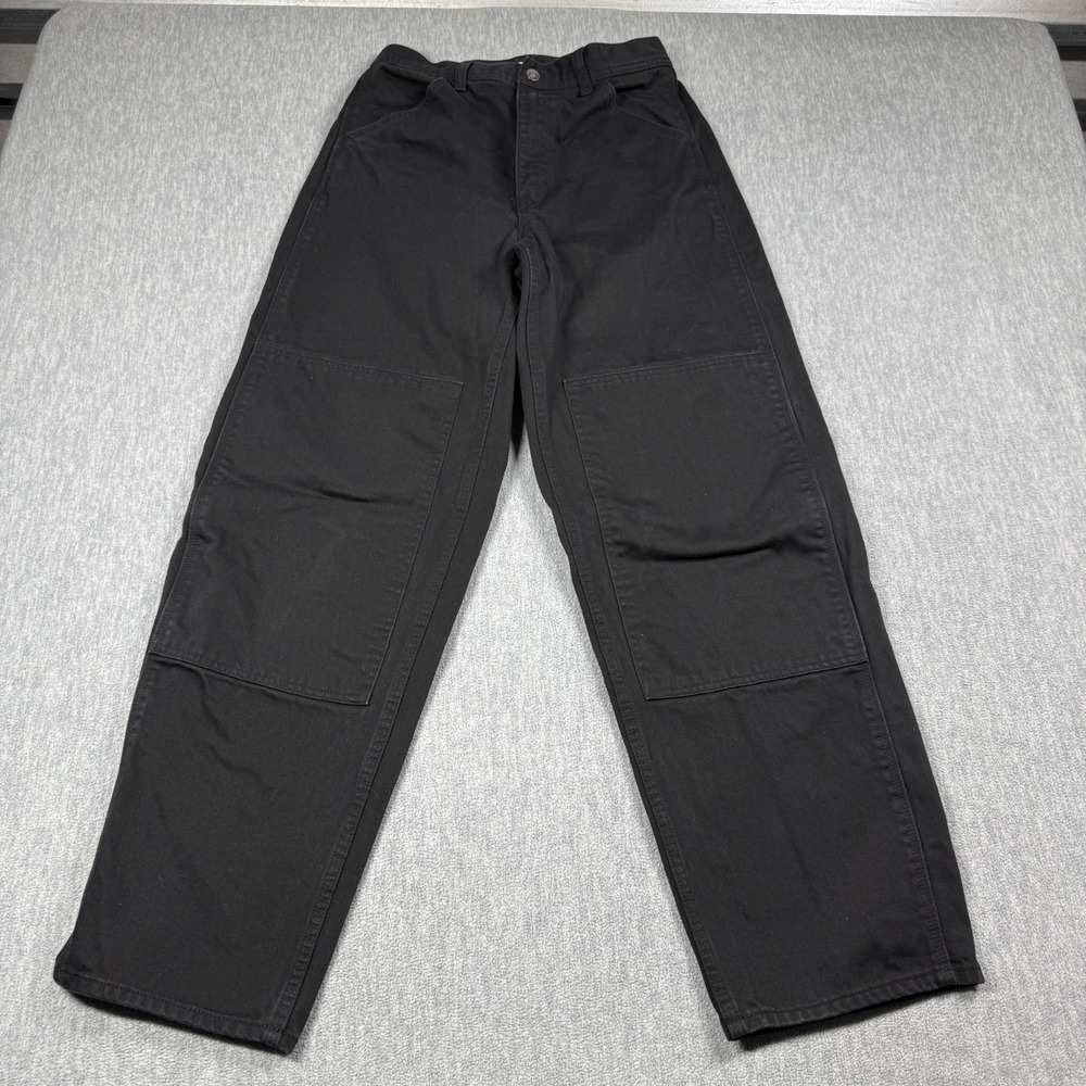 Uniqlo Pants Women 4 Black‎ Utility Double Knee Carpenter Straight Casual